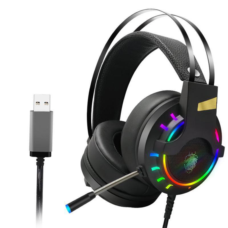 Gaming Headsets 3.5mm Wired Gamer Headphones Stereo Sound Surround Headsets USB With Mic Gaming Overear PC Laptop Tablet Gamer: Default Title