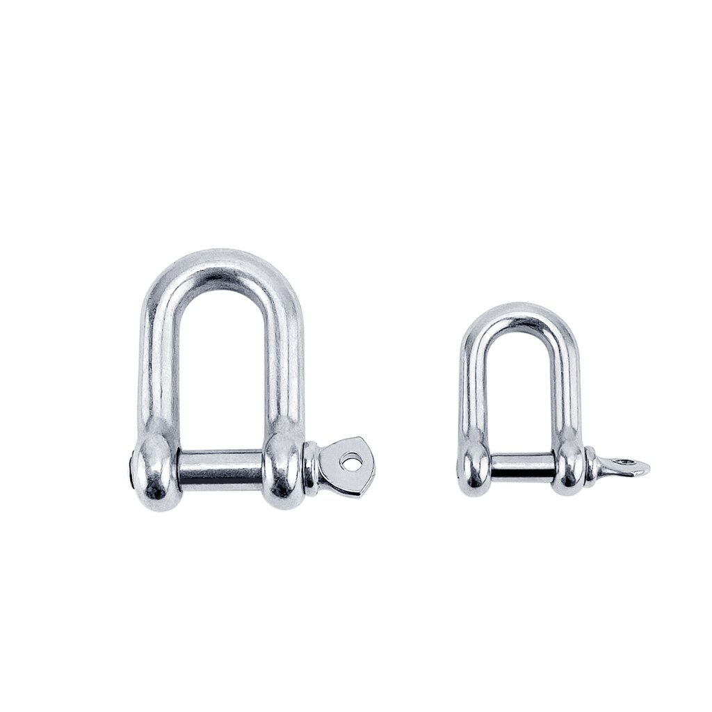 5X Staples Carabiner D Bow Shackle Clasp For Key Ring Keychain Hook Screw Joint Connector Buckle Boat Marine 316 Stainless Steel