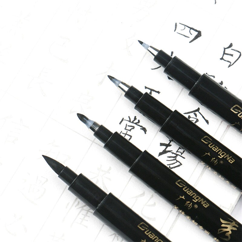 Black Calligraphy Brush Pen for Signature Drawing Art Marker Stationery School Supply Art