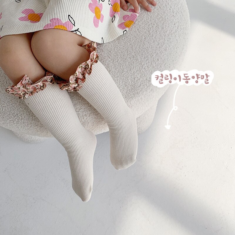 MILANCEL 2022 Frühling Mädchen Socken Spitze Band Socken Blume Mädchen Strumpf