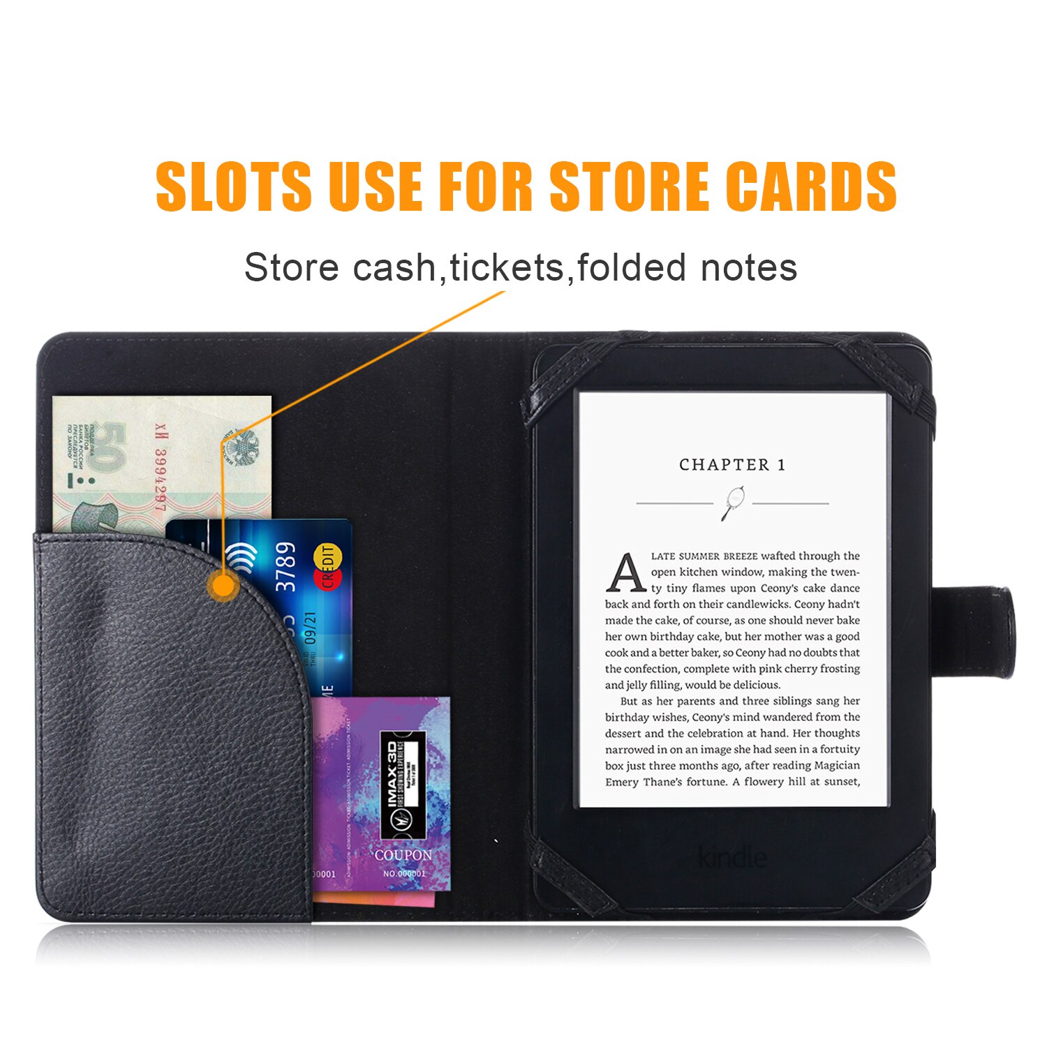 Histers kort omslag til e-bog til energy sistem ereader pro 4/ skærmlys hd/pro  hd 6 tommer læser magnetisk etui funda capa