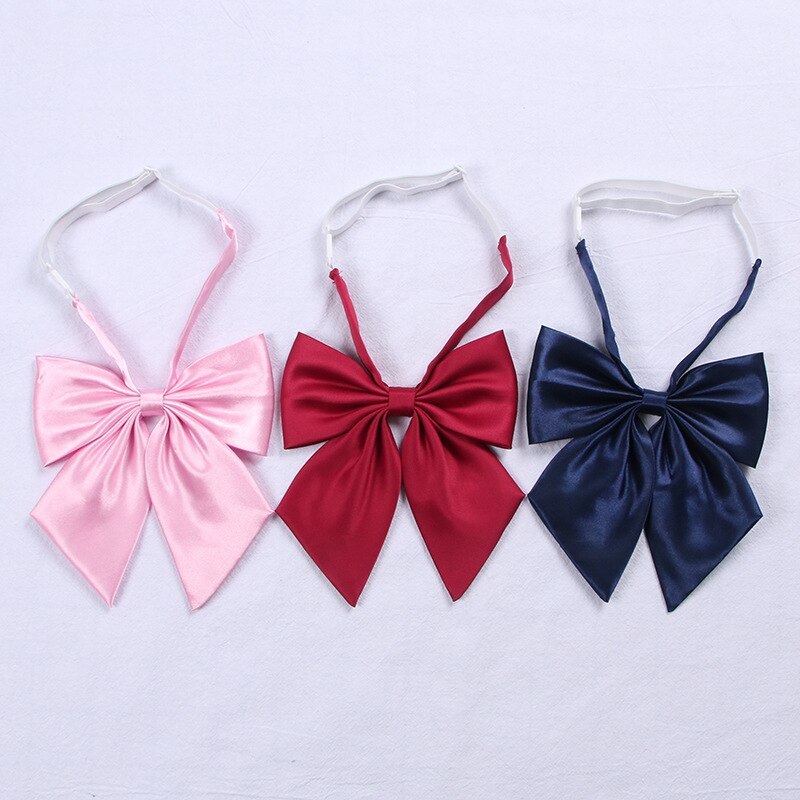 Escuela Japonesa JK-pajarita de uniforme escolar para niñas, uniforme de traje de marinero, accesorios de flores, corbata, cuello, seda