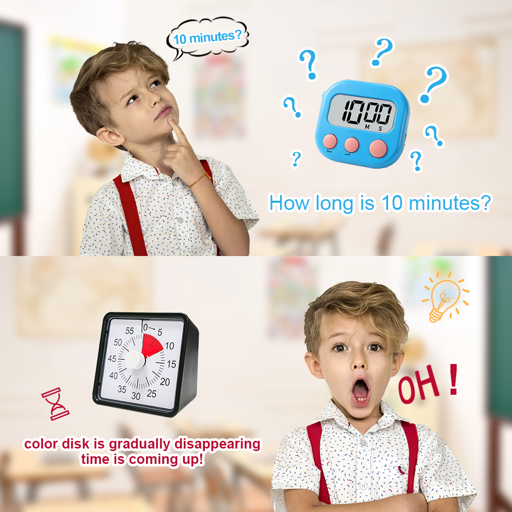 60-minuten Google-timer voor studie Pomodoro Countdown Koken Kookwekker Productiviteit Visuele timer Kinderen