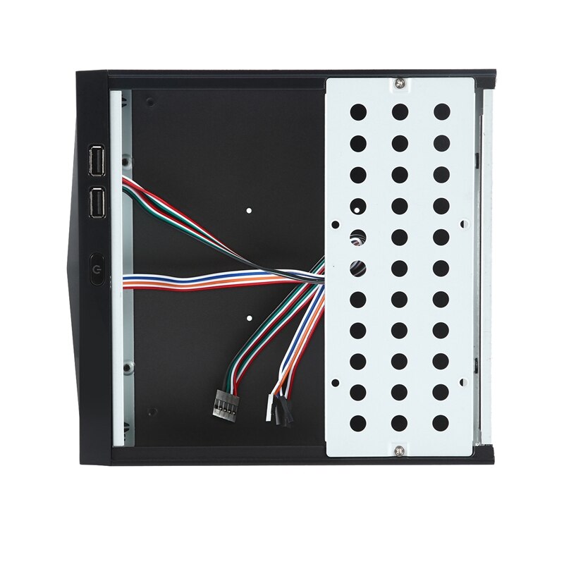 Desktop voeding gaming htpc host office home 2.0 usb mini itx met radiatorgat computerbehuizing praktische horizontale behuizing