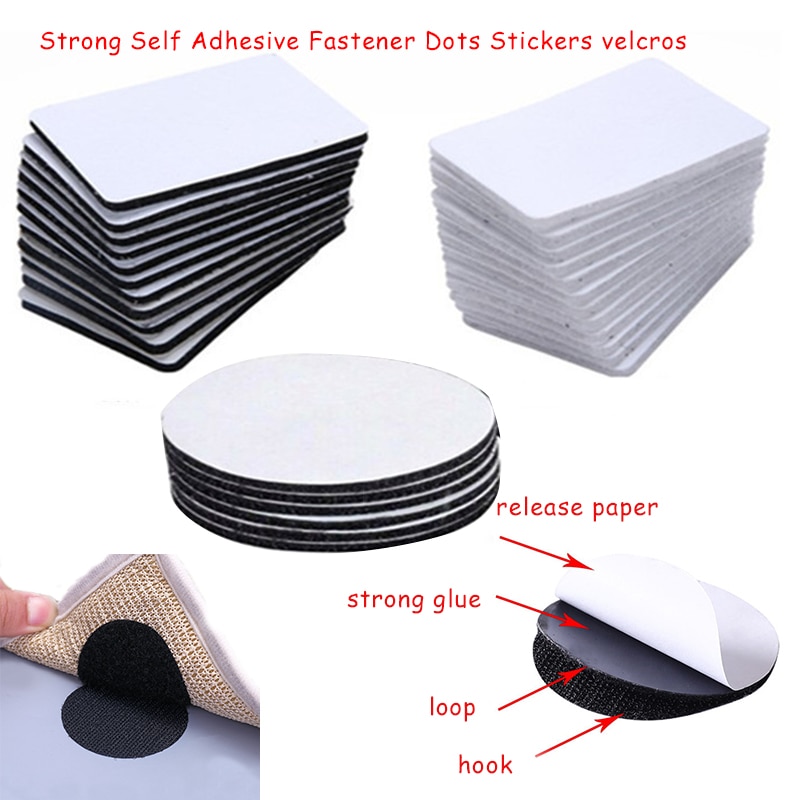 Strong Self Adhesive Fastener Dots Stickers velcros adhesive tape For Bed Sheet Sofa Mat Carpet Anti Slip Mat