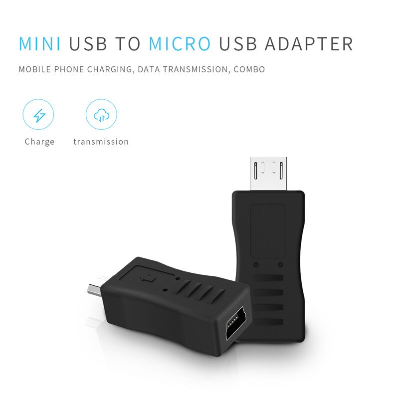 Micro USB Male Plug to Mini USB Female Converter charging Phone Data Transfer Adapter Connector For MP3 Samsung Android Devices