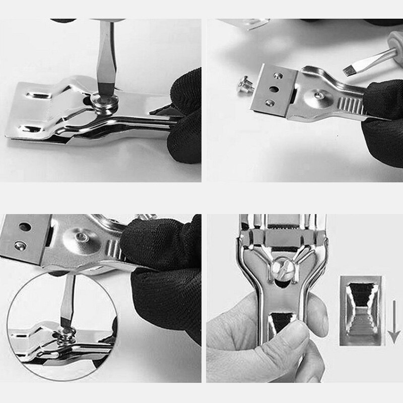 1PC Multifunction Glass Ceramic Hob Scraper Cleaner Oven Cooker Tools Utility Knife Remover With 5pcs Blade For Cleaning