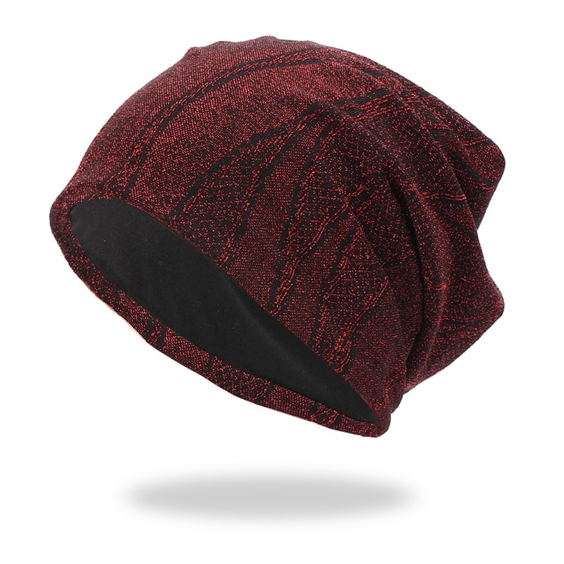 Vinter beanie hætte vindtæt termisk behagelig strikket bomulds hat sportstøj tilbehør