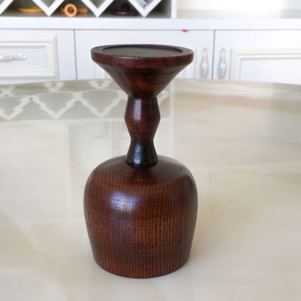2 Stks/partij Hout Wijn Beker Klassieke Ronde Houten Wijn Glas Ronde Massief Houten Cup Thuis Featured Houten Cup