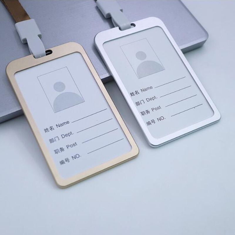 Metalowy uchwyt ze stopu aluminium certyfikat zestaw robić pracy smycz na identyfikator pracownika odznaka etykieta materiały biurowe