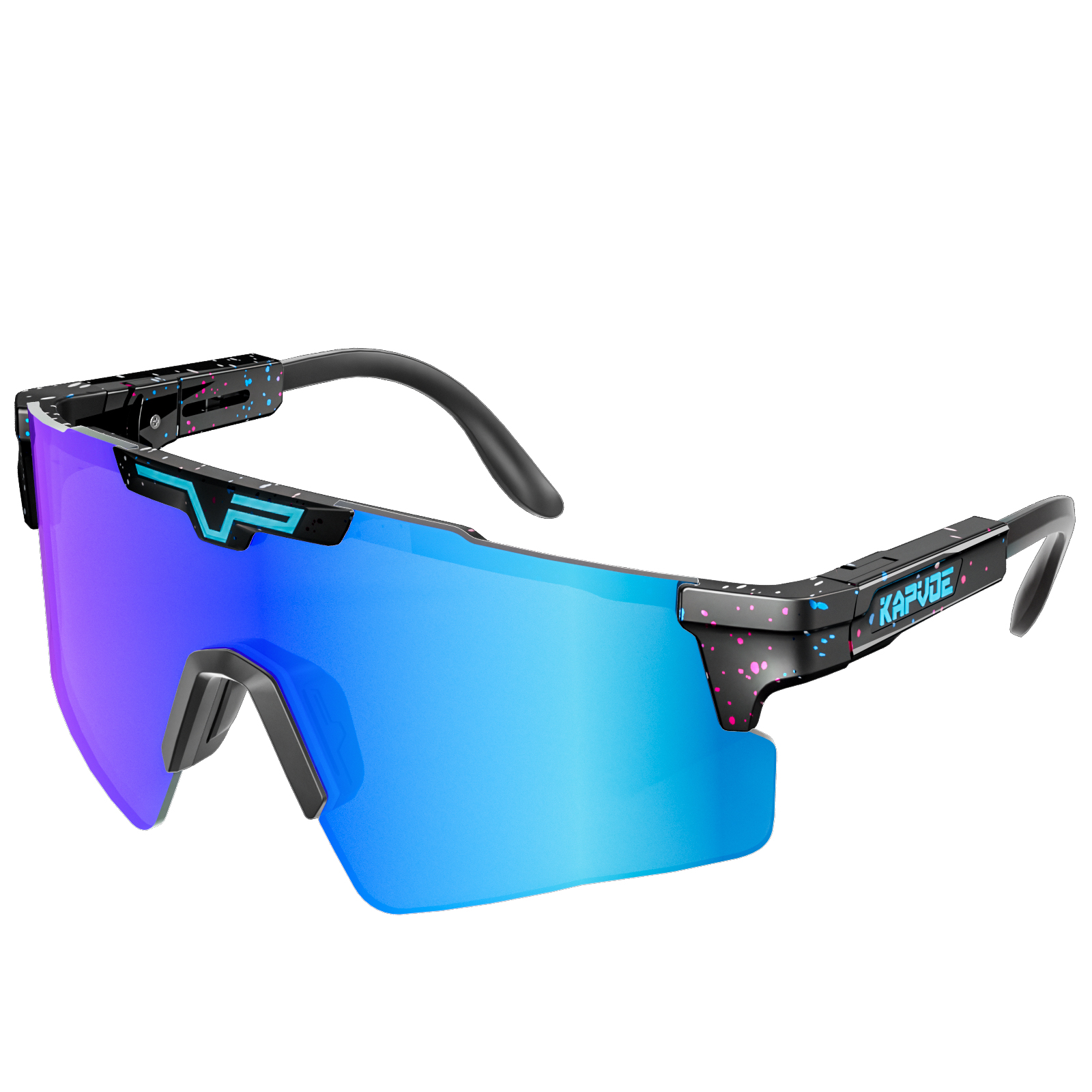 KAPVOE-Óculos De Sol De Ciclismo Polarizados Para Homens E Mulheres, Óculos De Esportes Ao Ar Livre, Óculos De Bicicleta, Bicicleta De Estrada, MBT, UV400: Marrom
