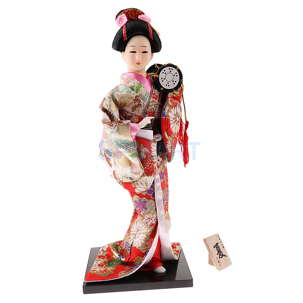 12 '' håndværk udsøgt japansk kimono geisha kabuki dukke til husdekoration udsmykning samlerobjekter håndværk: 3