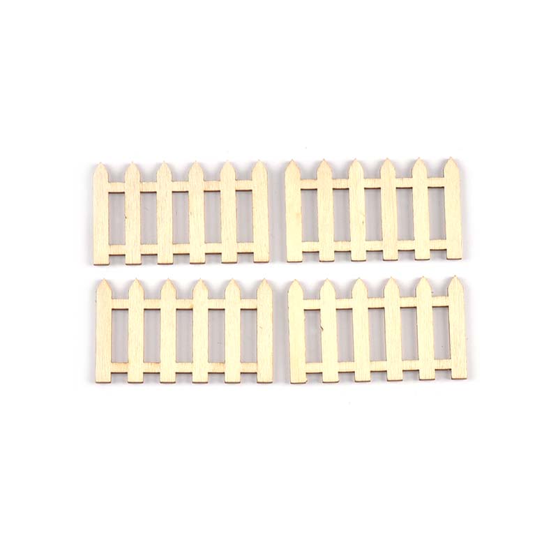 20 stücke 3,9x5 cm Natürliche Holz Zaun Carfts Für Sammelalbum Handarbeit Liefert Dekorationen Hause leer Holz DIY Malerei zubehör