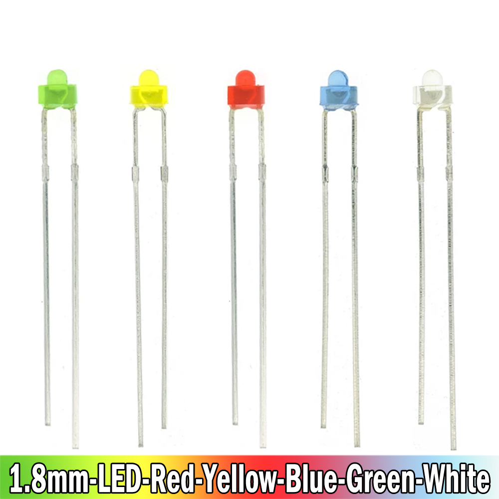 100 unids/lote 1,8mm diodo de luz LED difuso surtido Kit verde azul blanco amarillo rojo COMPONENTE DIY Original: Azul cielo