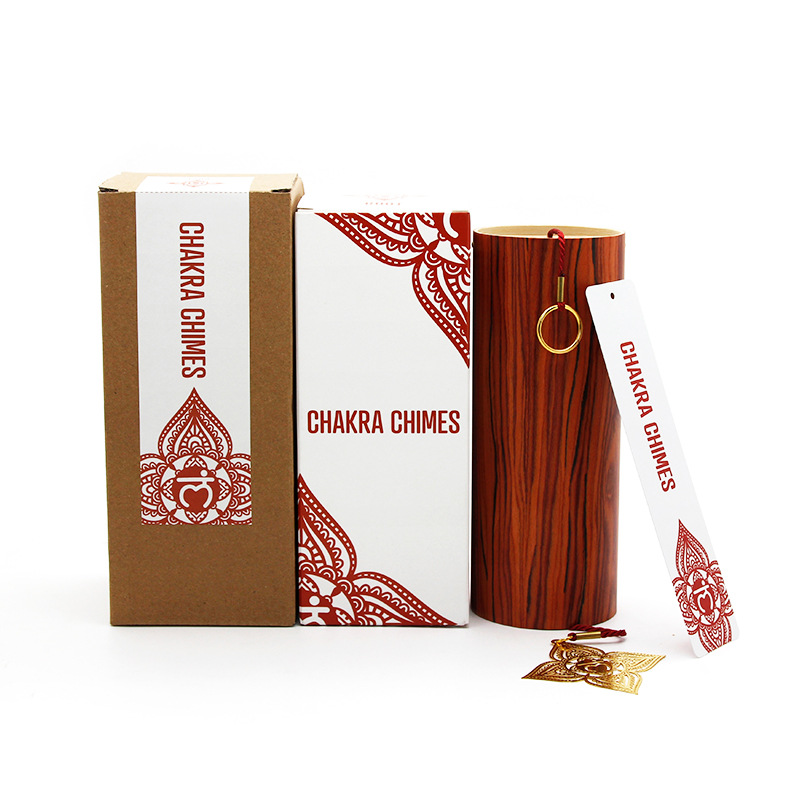 Bamboo Wind Chime Meditation Hand Bells Outdoor Chimes for Garden Sound Healing Musical Instrument Japanese Hanging Wind Bell: Red