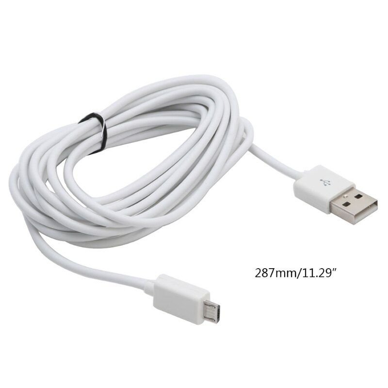 Langt 3 meter micro usb-opladningsstrømkabel til  ps4 controllere