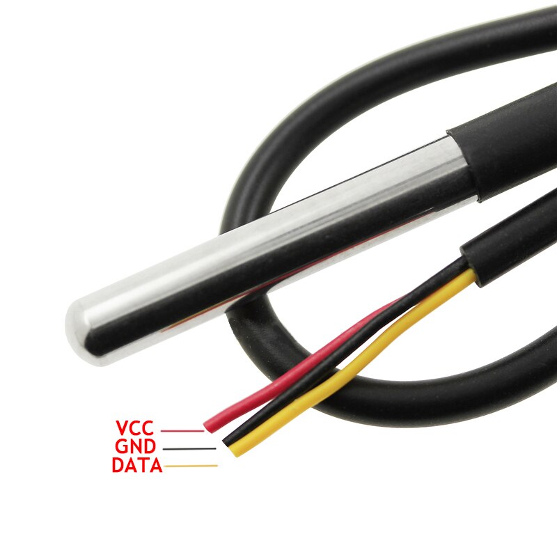 For Arduino DS1820 Stainless steel package Waterproof DS18b20 temperature probe temperature sensor 18B20