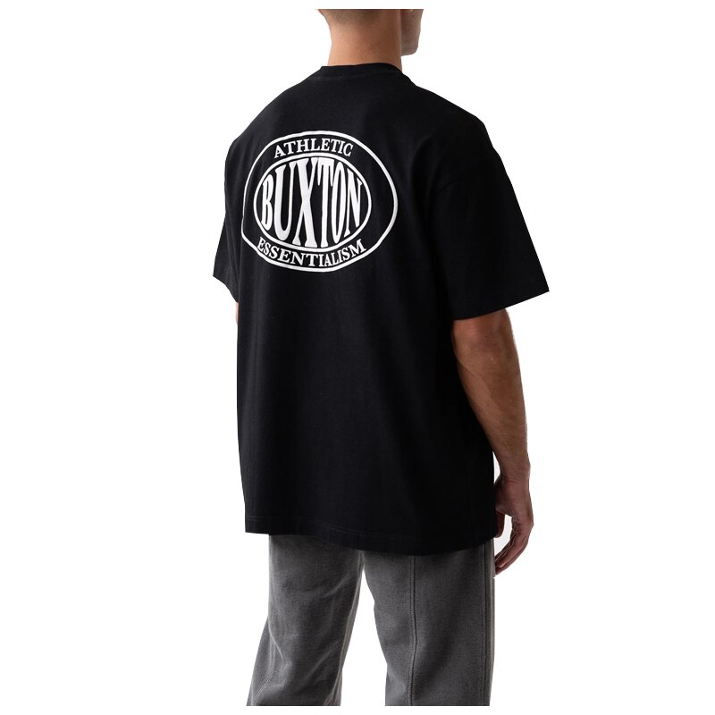 Camiseta clásica de calle para hombre y mujer, camisa de algodón con estampado de letras CB, cuello redondo, de manga corta, primavera: Negro / M