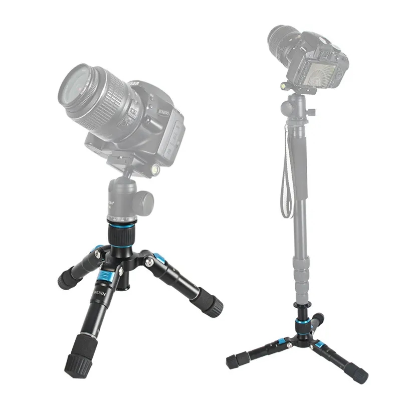 Bexin  ms08 kamera bordstativ bärbart resestativ videostativ fotografering monopod stativ bas för slr-kamera huvudförlängningsstång