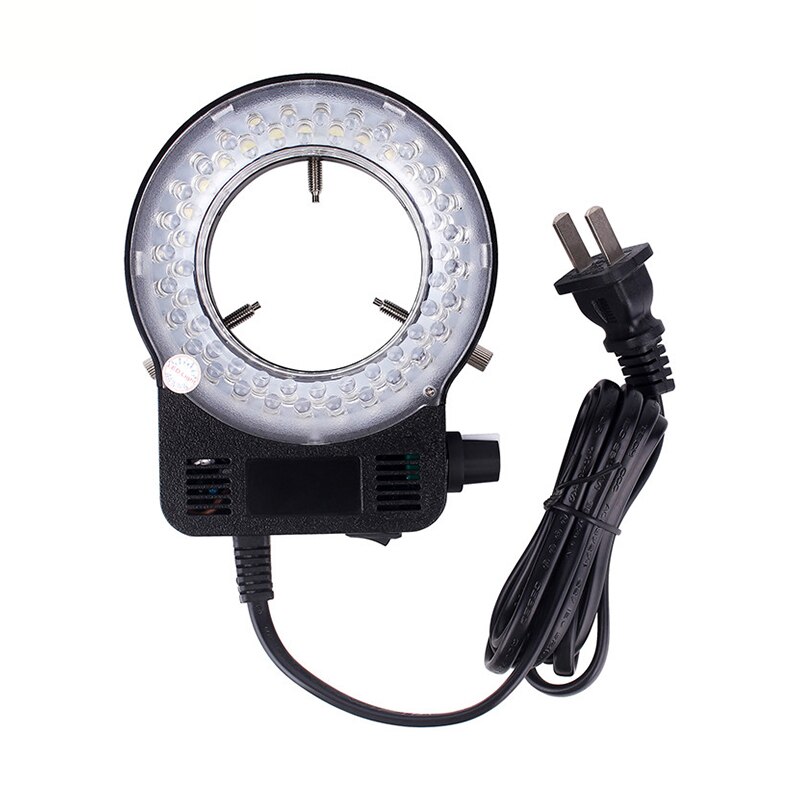 Lâmpada de led em anel para microscópio, excelente fonte de luz de microscópio industrial: black