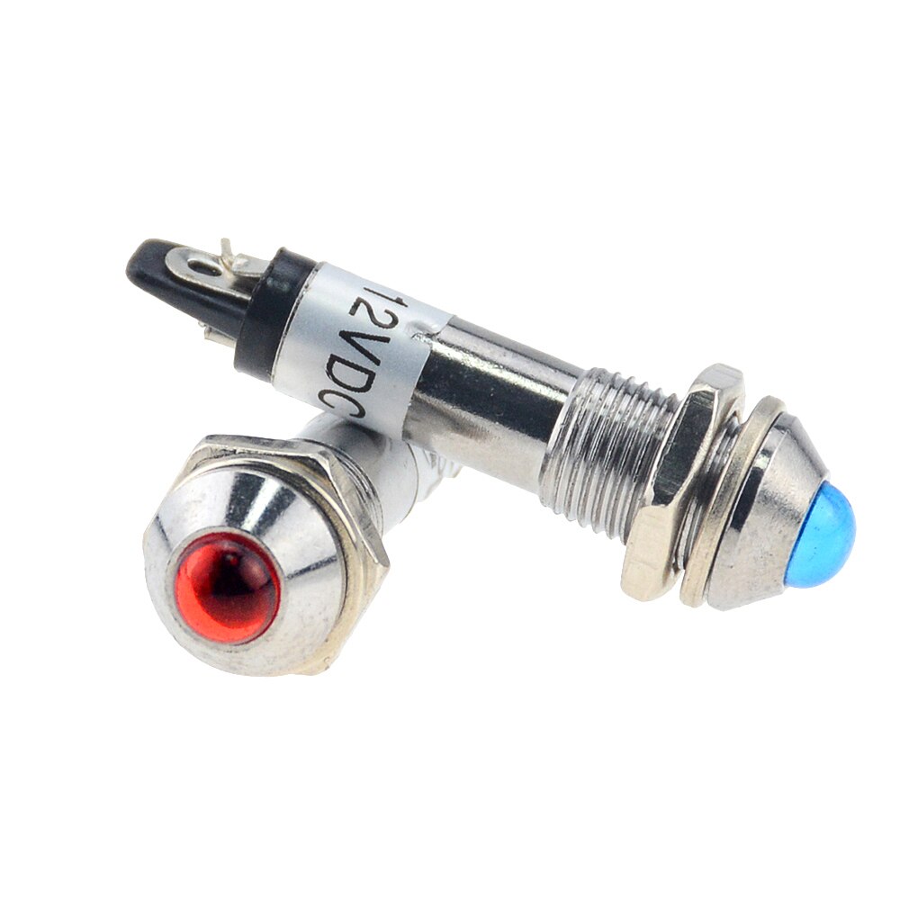 Indicateur métallique étanche, luminaire convexe, Mini interrupteur sans fil, 12V 24V XD8-2 V, LED V, 220mm, lumière LED