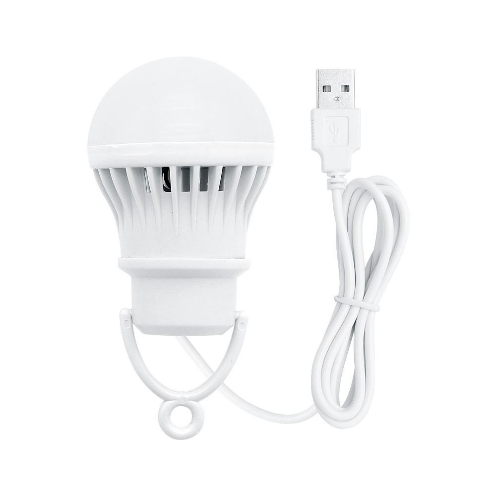 Linterna LED USB para exteriores, Bombilla portátil para acampar, 5V, 3 colores, lámpara recargable regulable para tienda de campaña en casa, senderismo, luz nocturna de emergencia: Color blanco cálido