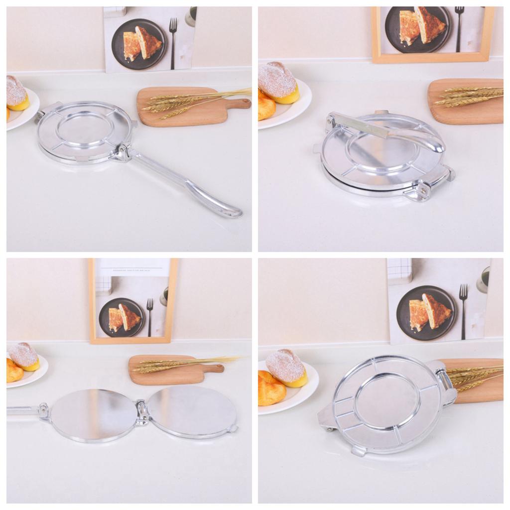 Tortilla Presse 16,5cm | Aluminium Antihaft | Für Tortillas & Fladenbrot | Einfache Handhabung