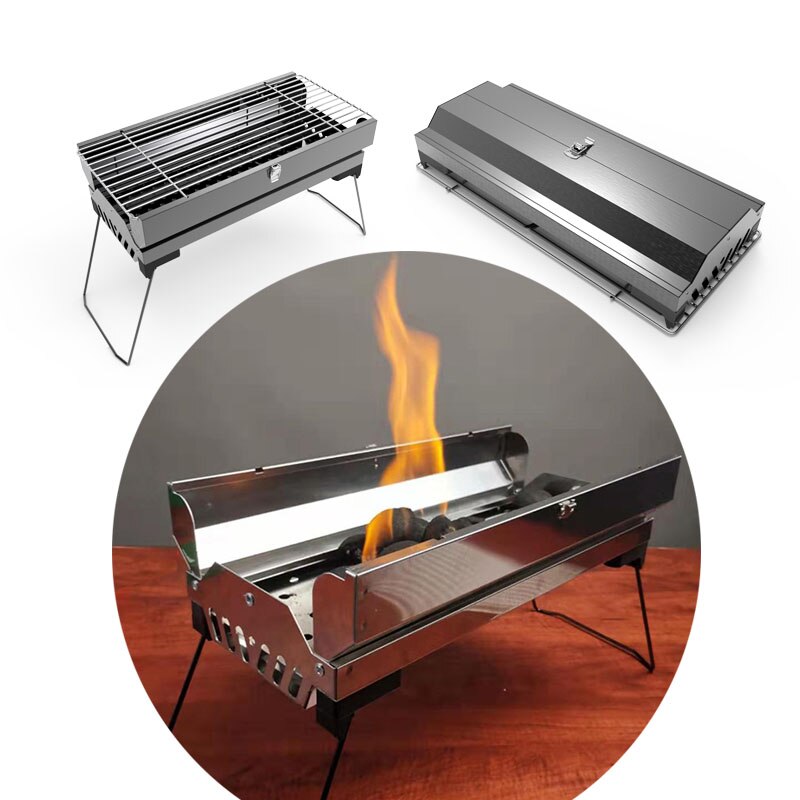 Portable BBQ Grill Barbecue Burner Stove Outdoor Garden Charcoal bbq Patio Party Cooking Folding Picnic for 3-6 People