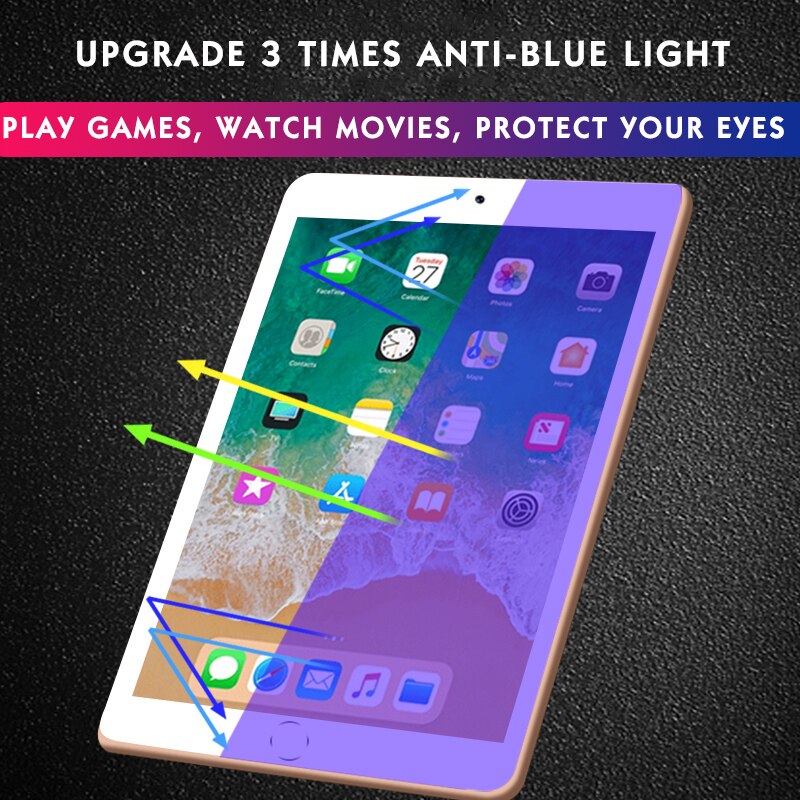 Anti-Blue Light Tempered Glass For Apple iPad mini Air 1 2 Mini 3 4 Pro 9.7 10.5 iPad pro Screen Protector Tablet Film