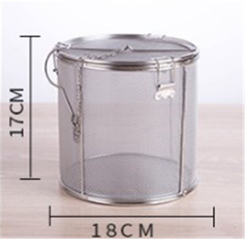 Stor 25*25cm 304 rostfri kryddpåse såssoppa smak kryddlåda te köttkorg gryta slaggseparering durkslag: W18 x h17 cm