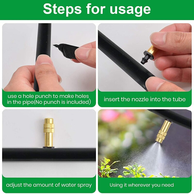 30 szt. Podlewanie dysza regulowana miedź nawadnianie wody zraszacz mgły mini zaparowanie akcesoria robić szklarni