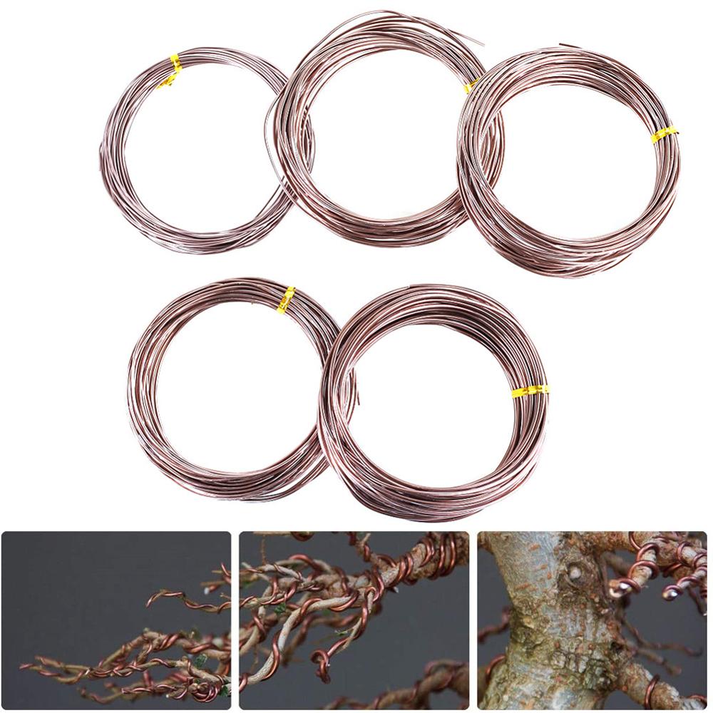 5 Rolls Bonsai Wires Anodized Aluminum Bonsai Training Wire with 3 Sizes (1.0 Mm,1.5 Mm,2.0 Mm)
