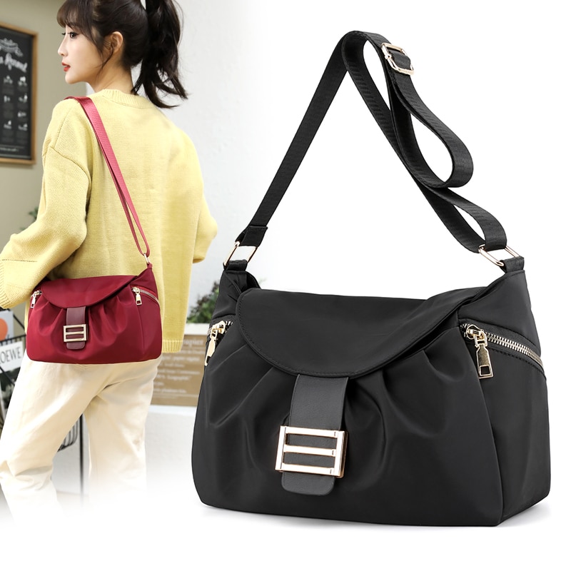 Vrouwen Nylon Schoudertas Waterdichte Messenger Winkelen Handtas Vrouwelijke Doek Reizen Casual Crossbody Tassen Dames Tote