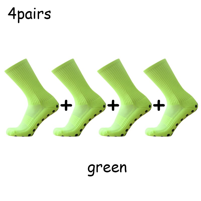 Football Socks Hexagonal Non-slip Silicone Sole Compression and Breathable Football Socks: green