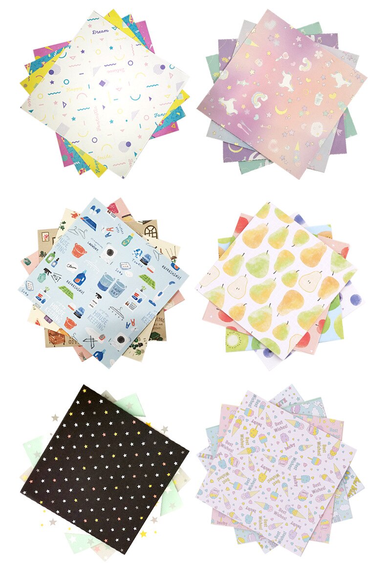 80 Stks/set Vierkante Origami Papier Bloemen Bloesem Patroon Enkelzijdige Handgemaakte Decor Gevouwen Plakboek Craft Diy Kids Volwassenen