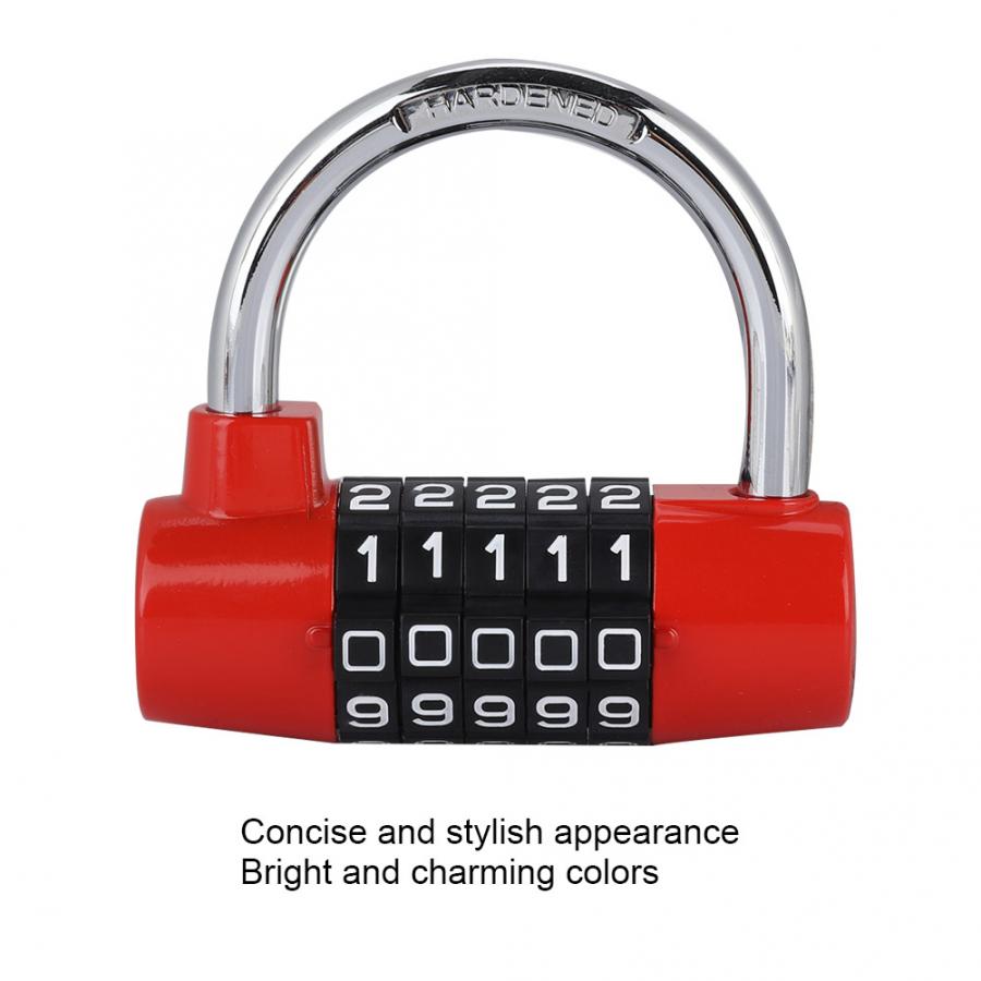 5 Digit Code Lock Padlock -shaped Suitcase Door Combination Lock smart door lock