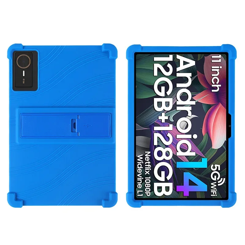 For Tecno MegaPad 11 10.95-inch Tablet with Multi-Angle Adjustable Stand Kid-Friendly Shockproof Case: Blue