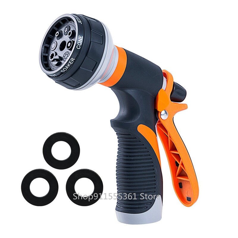 4pcs/set Watering Gun Garden Nozzle Hose Nozzle Adjustable Nozzle Water Gun Lawn Hose Multifunction Garden High Pressure Sprayer: Burgundy