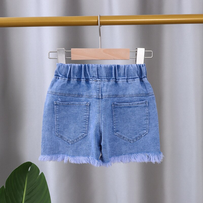 Short en Denim pour bébés filles, vêtements d'été, taille élastique, vêtements décontractés, 2022