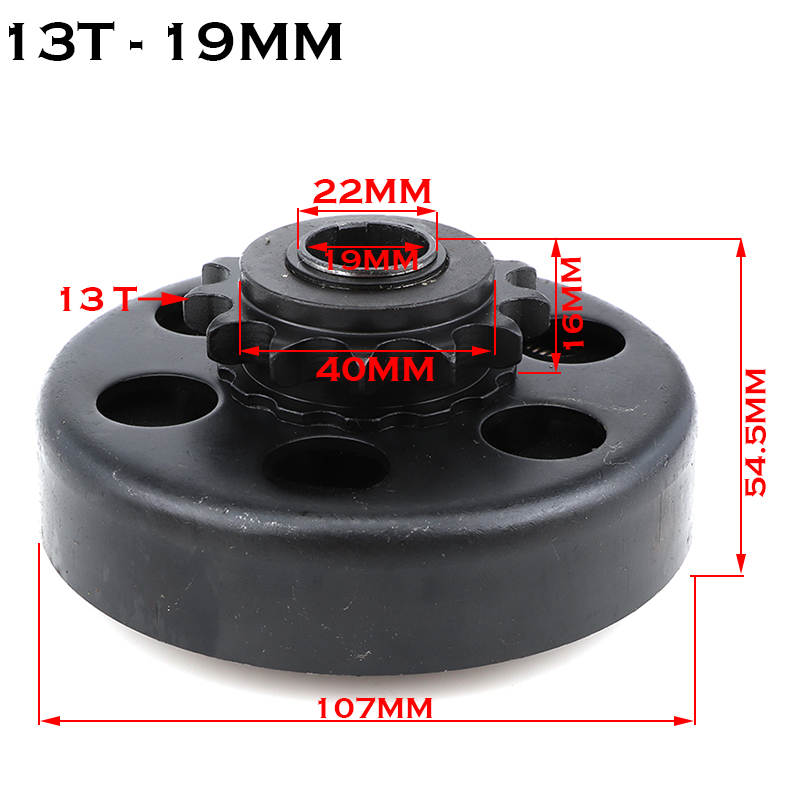 19mm 20mm GEHEN Kart Spaß Kreisel Automatische Kupplung 3/4 &quot;10&quot; 11 &quot;12&quot; 13 &quot;14&#39;s 18Tooth 420\35\428 Kette für Kart Minibike motor: 19mmX13t
