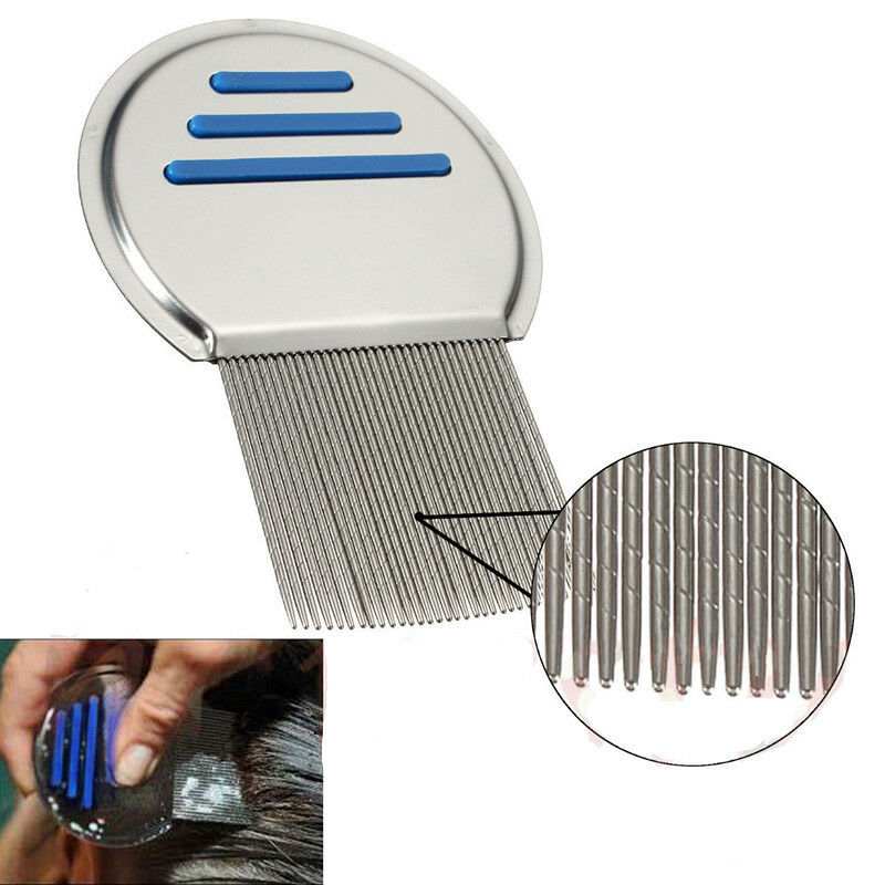 1PCS Stainless Steel Lice Comb Kids Hair Rid Headlice Super Density Teeth Remove Louse Comb Pet comb