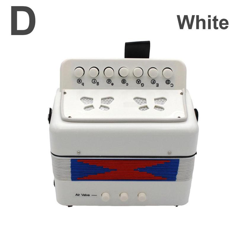 7 Keys 3 Buttons Mini Accordion Musical Instrument Children Kids Educational Birthday Accordion For Beginners Portabl E0r0: D