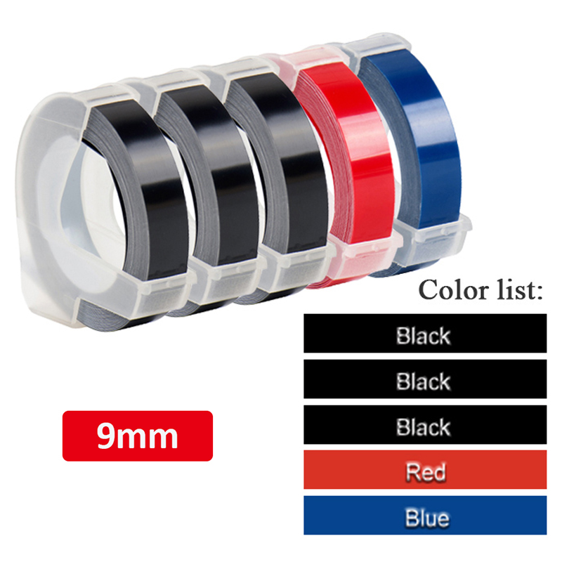 C101 3D-Prägung Schreibmaschine Etikettiermaschine Manueller Etikettierer Kompatible Dymo Druckeretiketten für Dymo 1296 Etikettenherstellung: BK