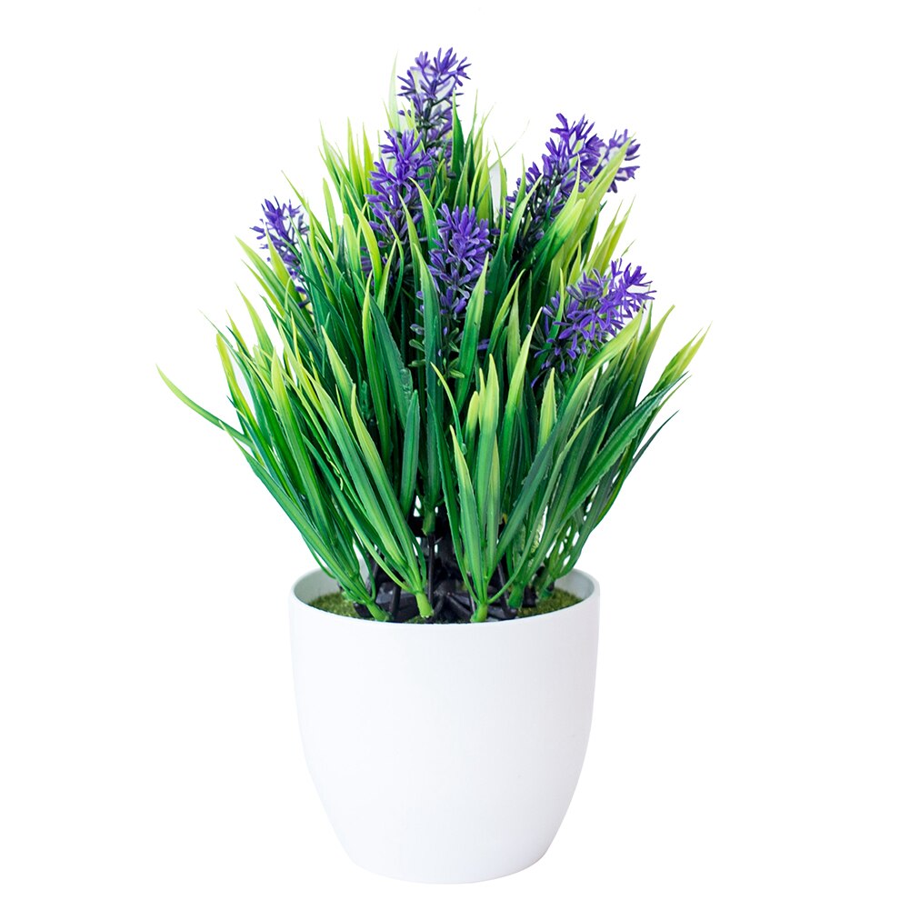 Artificial Lavender Flower Bonsai Garden DIY Wedding Party Office Desktop Decor