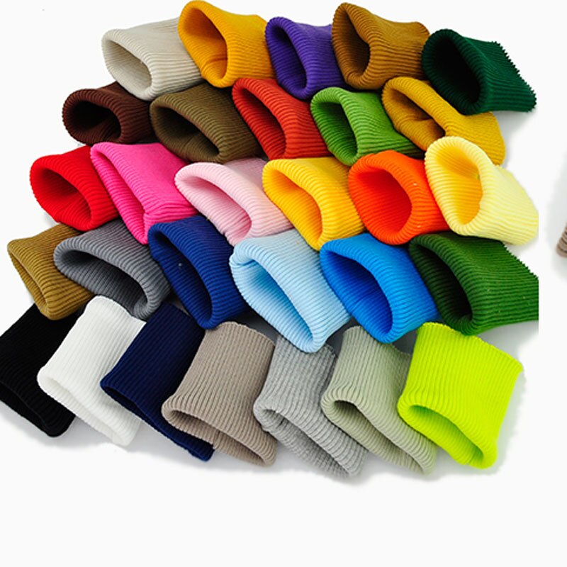 40cm 1PC waWristband Fold Over Elastic Wristband Cuff Pair Jacket Cuffs Trousers Cuff Trim Clothing DIY Sewing Accessories