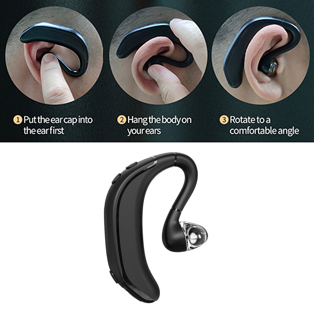 Bluetooth Headset V5.0 HD Wireless Bluetooth Earpiece with CVC8.0 Noise Cancelling 20Hrs Hands-Free Talking for Phone Laptop