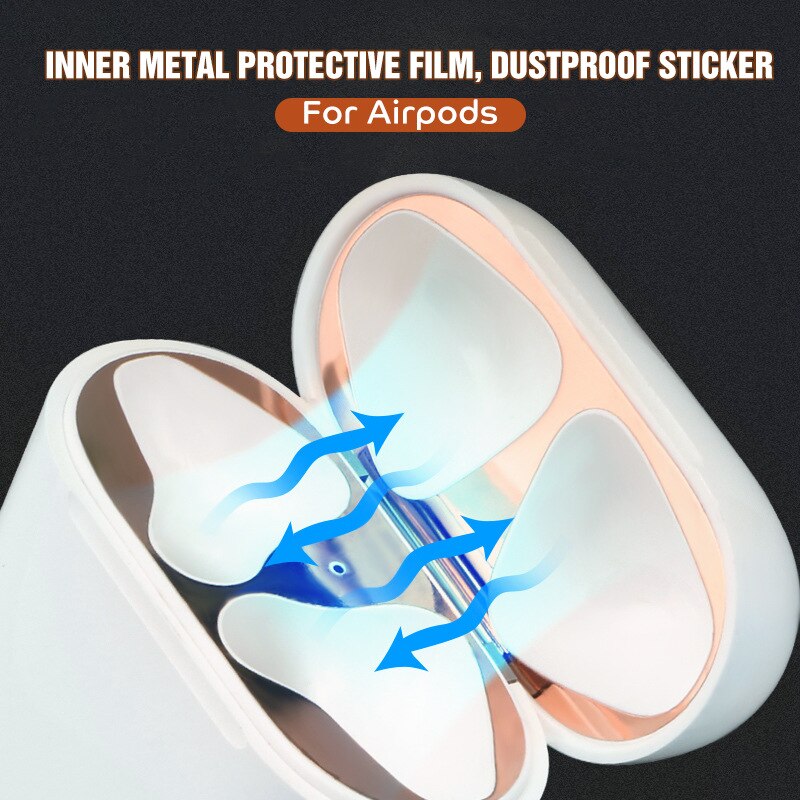 For Apple Airpods Box Foil Dust Protection Sticker Metal Mixed Material for Airpods DustProof Inner Cover Patch Accessories