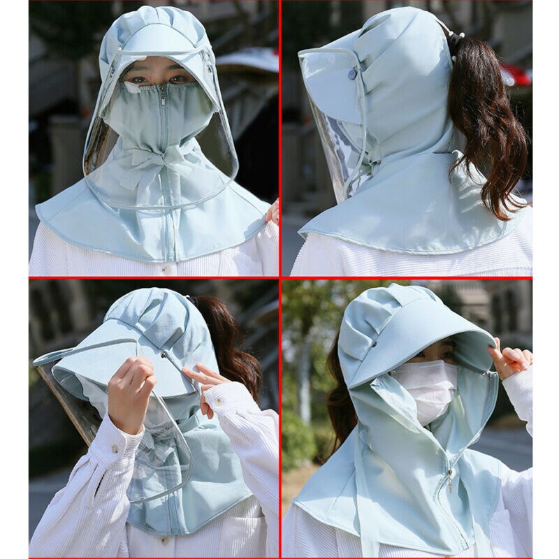 Visera de exterior para niños adultos a prueba de Saliva Anti-niebla a prueba de salpicaduras de seguridad tapa protectora de cara completa con protector facial transparente