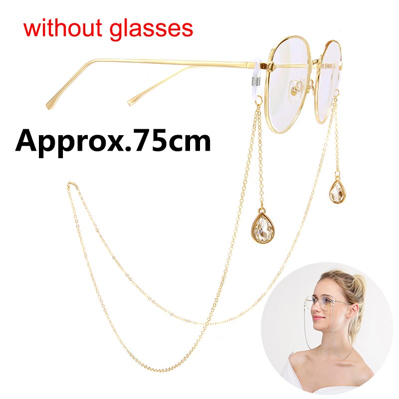 Metal Glass Chains Eyewears Sunglasses 62cm Reading Glasses Chain Cord Holder Neck Strap Rope Women's Eyewear Accessories: 15
