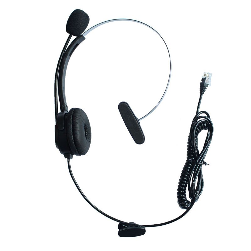 Comfortabele Vast Wired 4Pin RJ9 Plug Headset Noise Cancelling Microfoon Ip Telefoon Hoofdtelefoon Call Center Voor 3Com Aastra